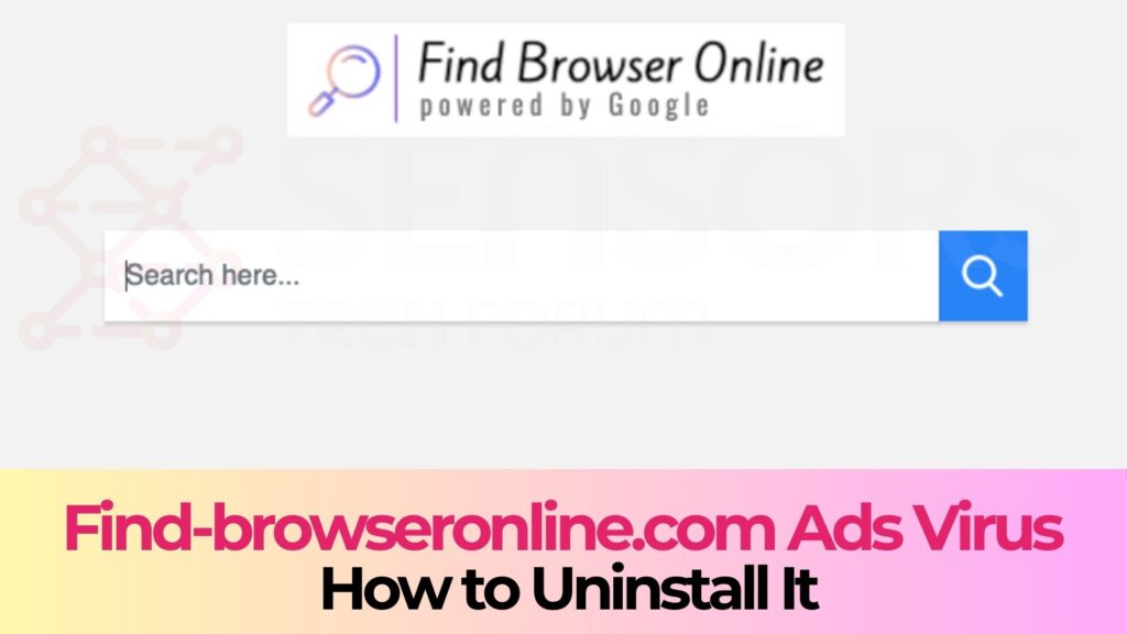Find-browseronline.com リダイレクトウイルス - 取り外しガイド
