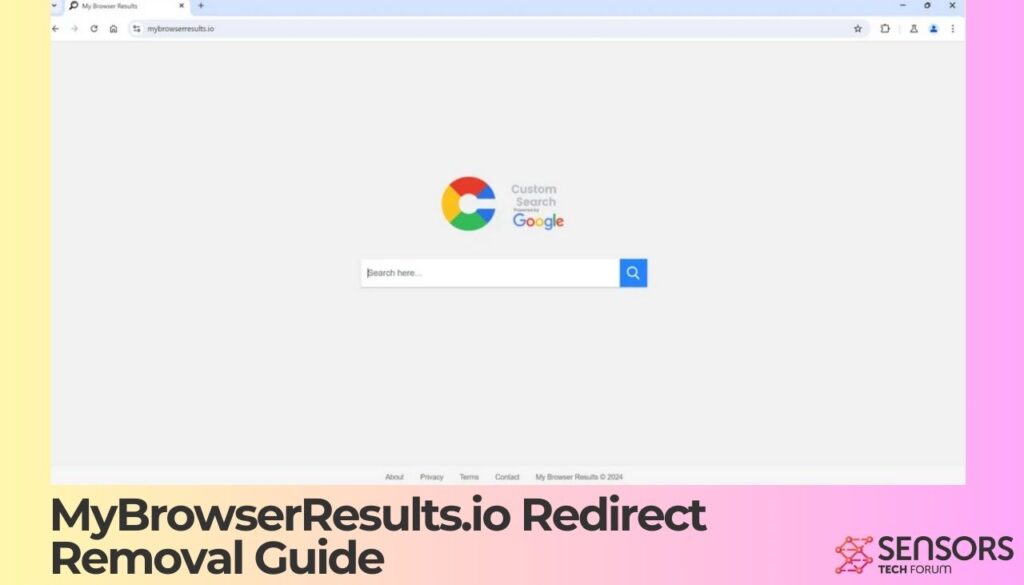 Guia de remoção de redirecionamento MyBrowserResults.io