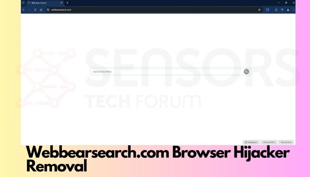 Eliminación del secuestrador del navegador Webbearsearch.com