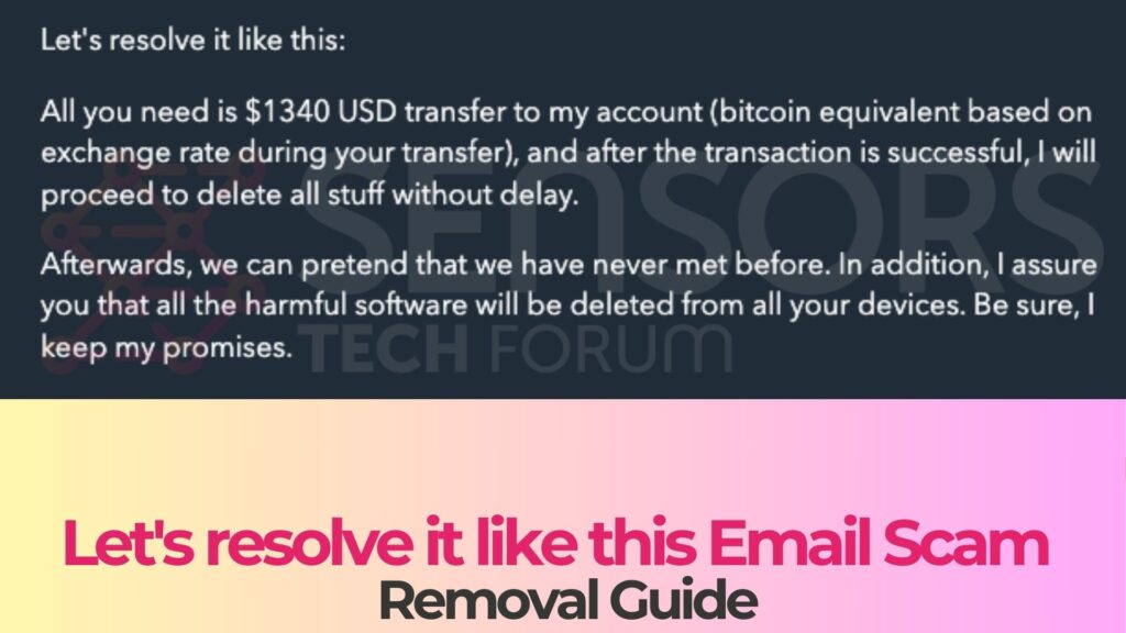 Let's resolve it like this Email Scam - How to Remove It