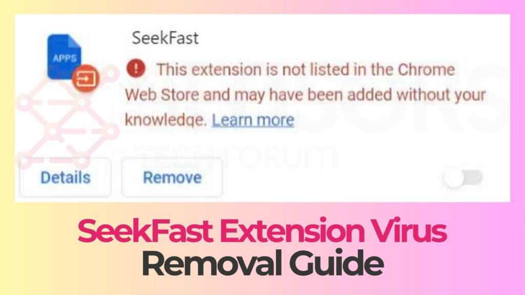 Virus de extensión SeekFast - Guía de eliminación [Fijar]