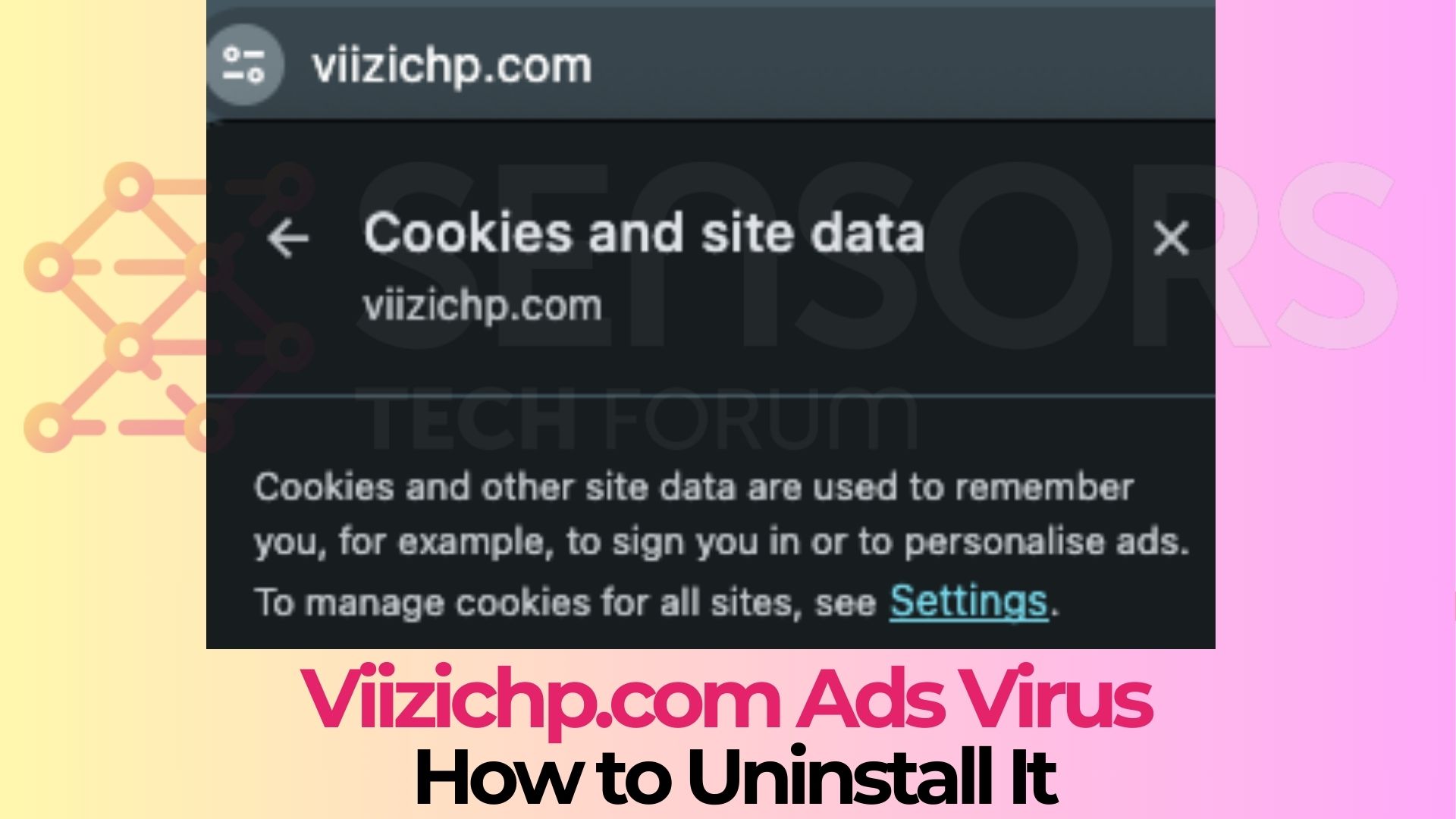 Virus de anuncios emergentes Viizichp.com - Guía de eliminación [resuelto]