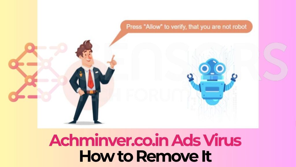 Virus degli annunci pop-up Achminver.co.in - Rimozione Guida 