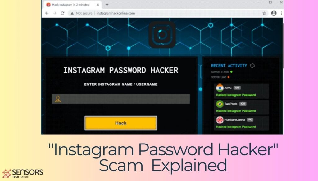 Explicação do golpe de hacker de senha do Instagram