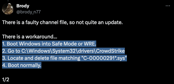 fix microsoft outage bsod crashing recovery 2024