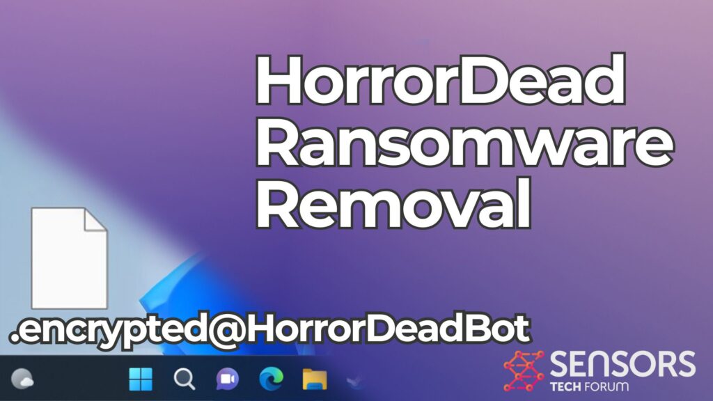 HorrorDood [.gecodeerde@HorrorDeadBot-bestanden] virus Removal