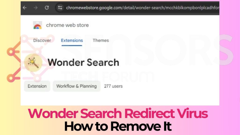 Virus de redirection Wonder Search - Guide de suppression [résolu]