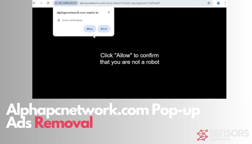 Remoção de anúncios pop-up Alphapcnetwork.com