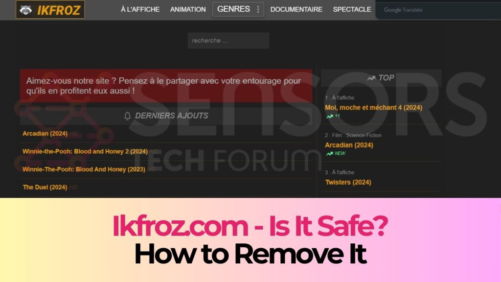 Ikfroz.com - Est-ce sûr?