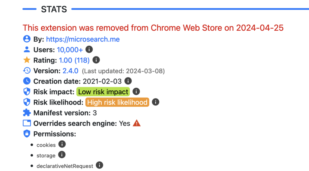 Statistiques sur les virus de Micro Search