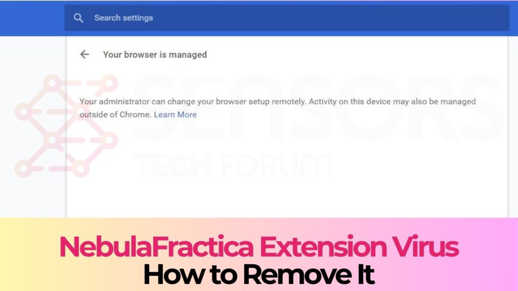 NebulaFractica Extension Virus Removal Steps