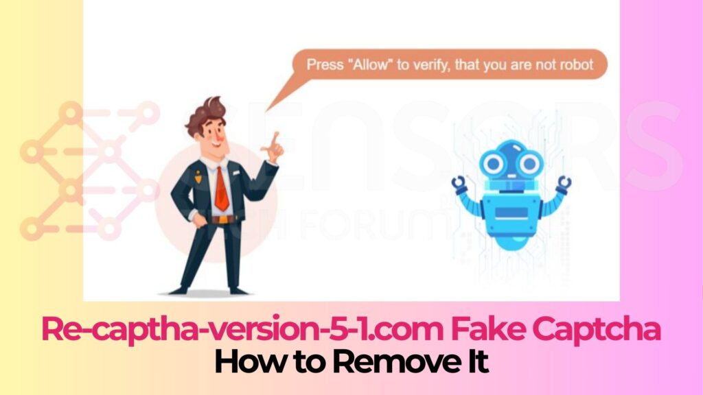 Re-captha-version-5-1.com Virus Captcha falso - Come rimuovere E '