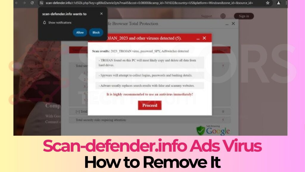 Virus pop-up Scan-defender.info - Comment faire pour supprimer ce