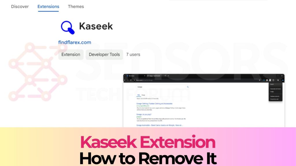 Virus d'extension Kaseek - Comment faire pour supprimer ce