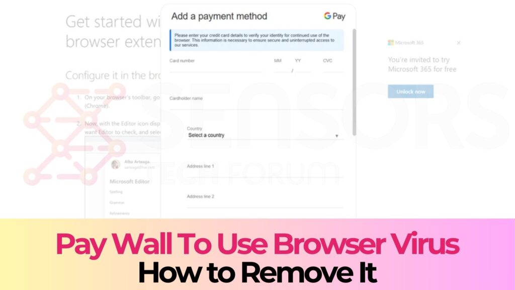 Pay Wall per usare il virus del browser (Browser bloccato) - Come sistemarlo