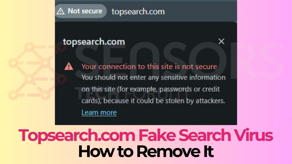 Ricerca superiore [Virus di reindirizzamento Topsearch.com] Rimozione Guida