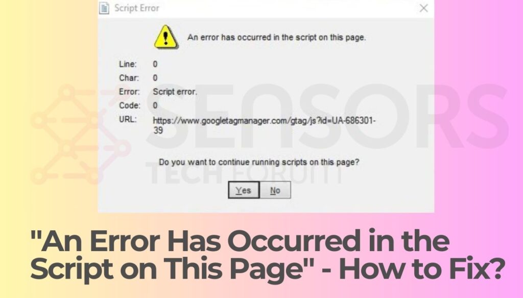 An Error Has Occurred in the Script on This Page - Fix Guide