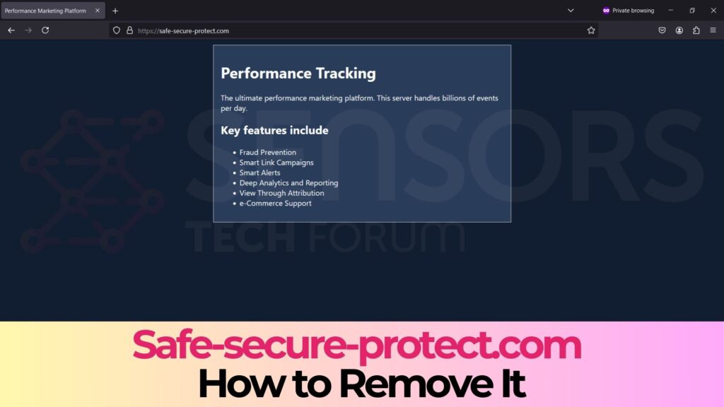 Safe-secure-protect.com reindirizza gli annunci Virus - Rimozione