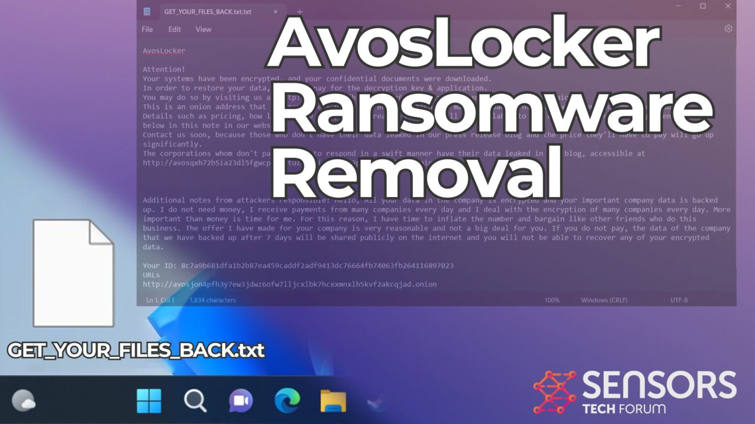 AvosLocker Virus Ransomware [.maql Files] Remove + Decrypt