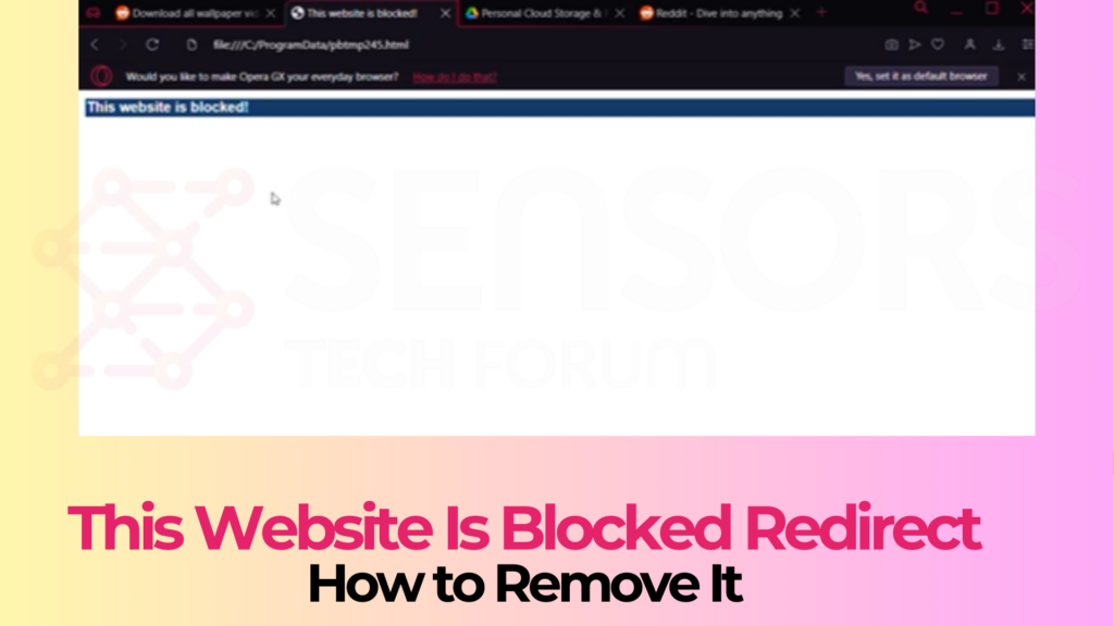 This Website Is Blocked Virus Redirect - How to Remove It [Fix]