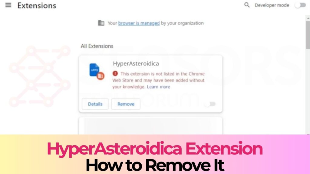 HyperAsteroidica Extension - How to Remove It