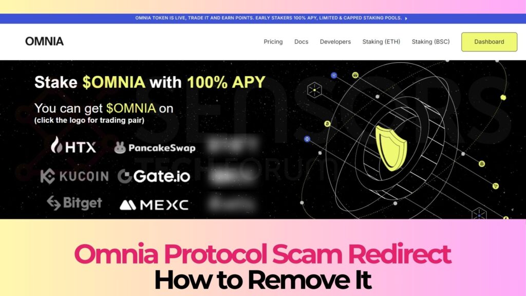 Omnia Protocol Scam Redirect - Hvordan du fjerner det