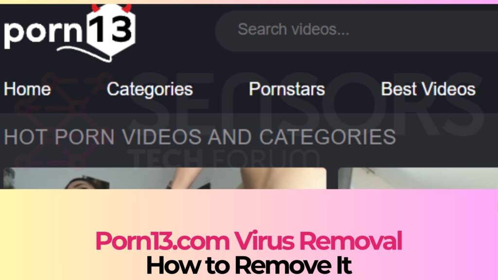 Vírus de redirecionamento Porn13.com - Como removê-lo