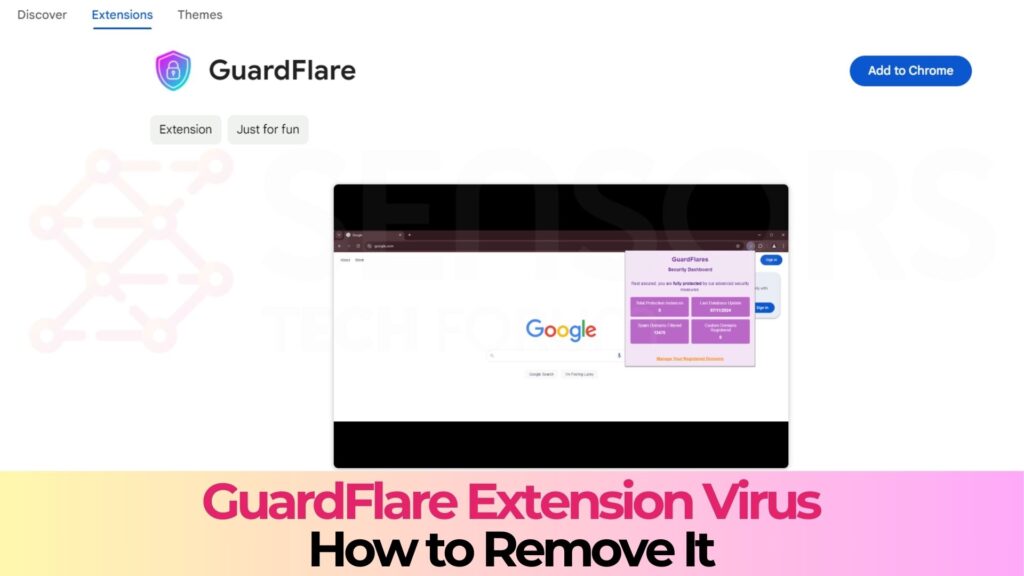 guardflare redirects extension virus removal