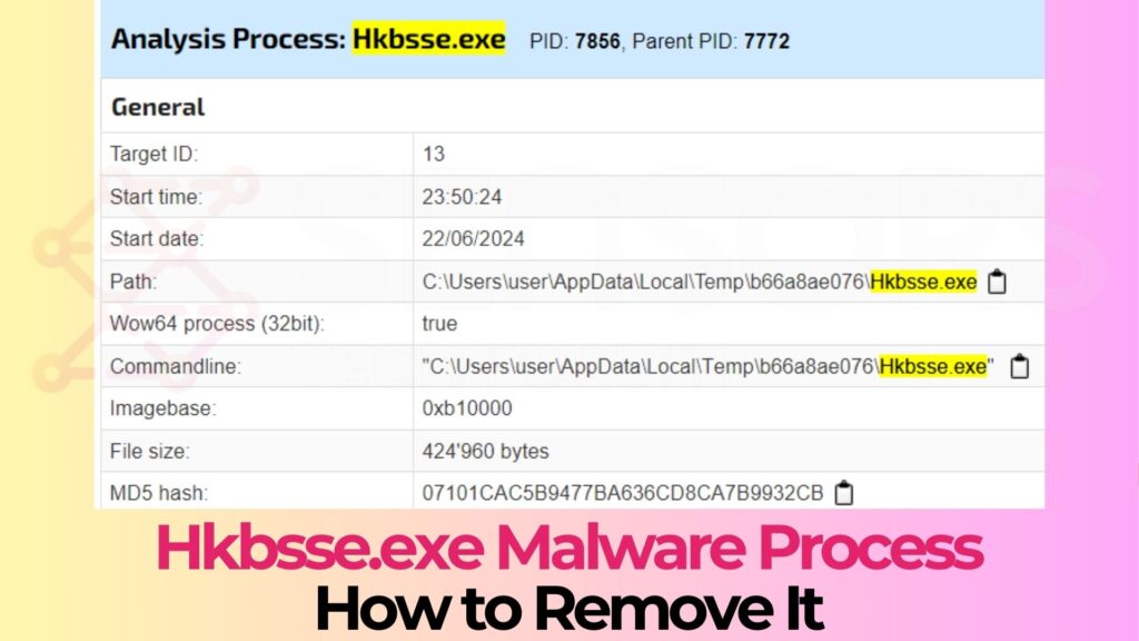 Hkbsse.exe virus process removal