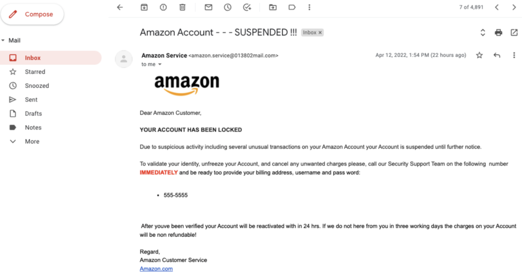 Amazon scam