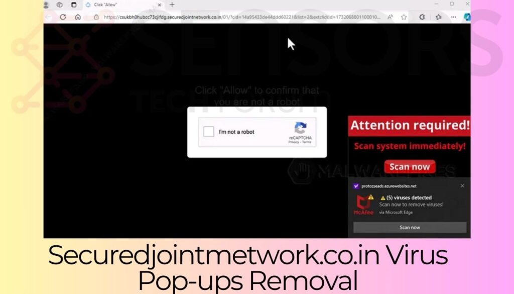 Securedjointmetwork.co.in Virus Pop-ups