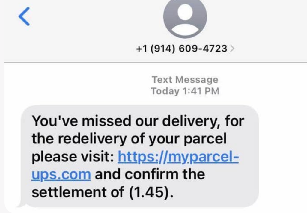 fake UPS delivery notification