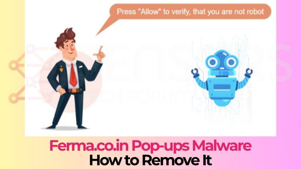 Ferma.co.in Pop-up Notifications Virus - Removal Steps