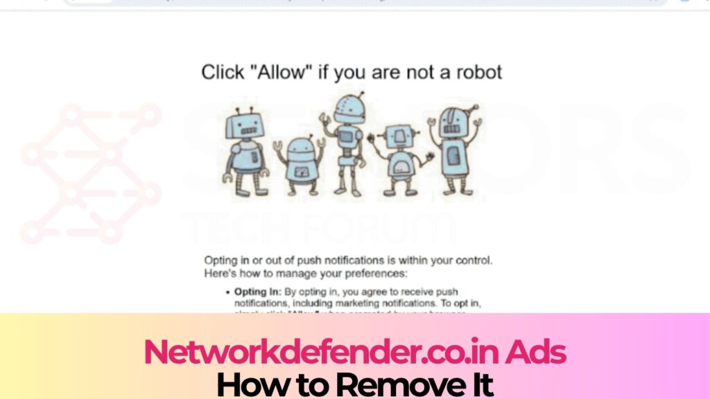 Networkdefender.co.in Ads Virus - Removal Guide