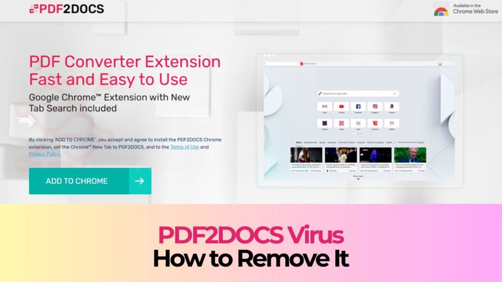 PDF2DOCS.com Browser Redirect Virus - Removal