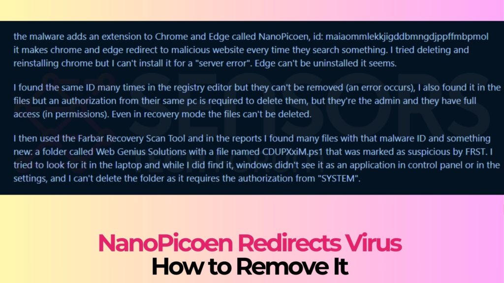 NanoPicoen Extension Virus - Removal Guide