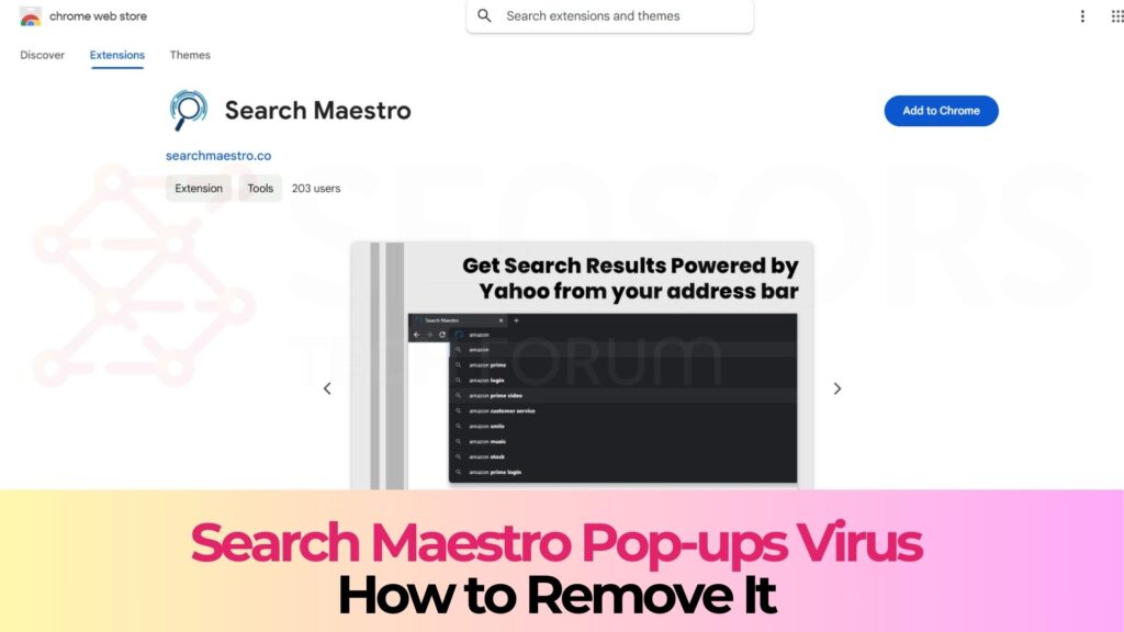 Search Maestro Virus Redirects Removal Guide