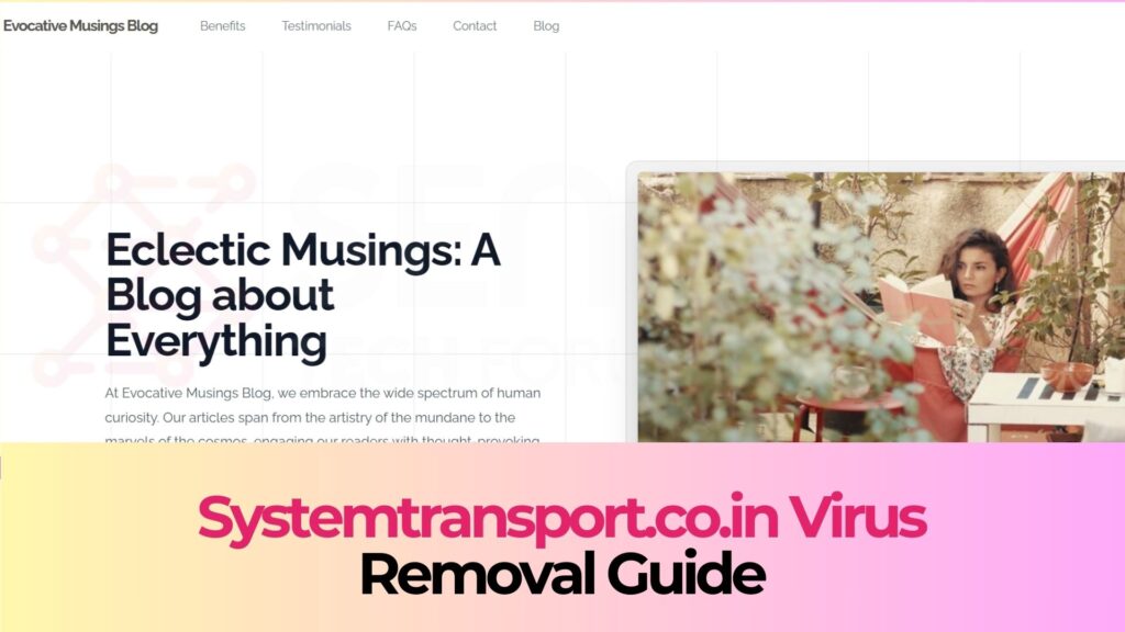 Systemtransport.co.in Pop-ups Virus - Removal Steps