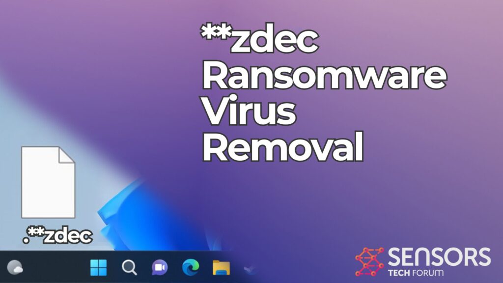 **Ransomware Zdec [.**File zdec] Rimozione + Guida di Decrypt