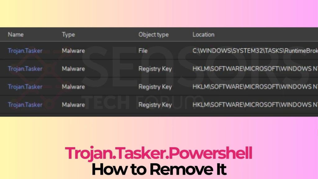 Trojan.Tasker.Powershell - How to Remove It 