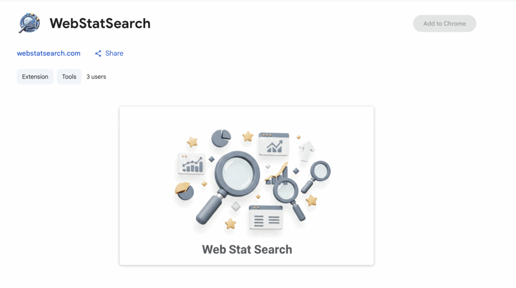 WebStatSearch Chrome webshop
