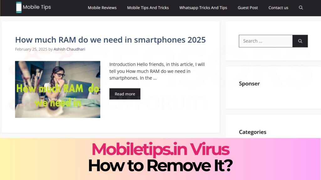 Mobiletips.in Malware - Removal Instructions