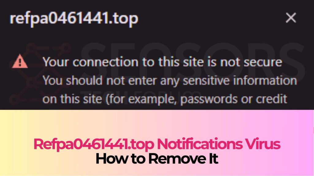 Refpa0461441.top Pop-ups Virus - Removal Guide