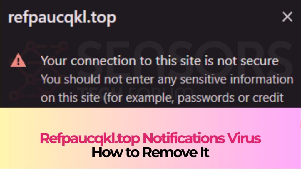 Refpaucqkl.top Notifications Virus - Removal Steps