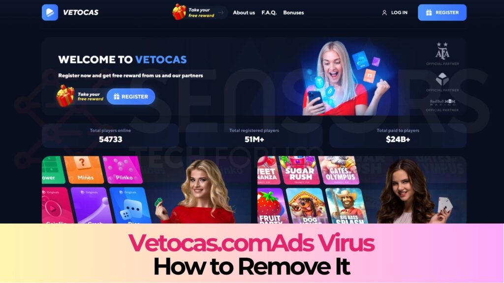 Vetocas.com Scam Malware - Removal Steps