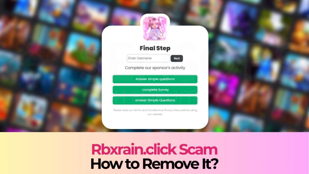 Rbxrain.click Roblox scam