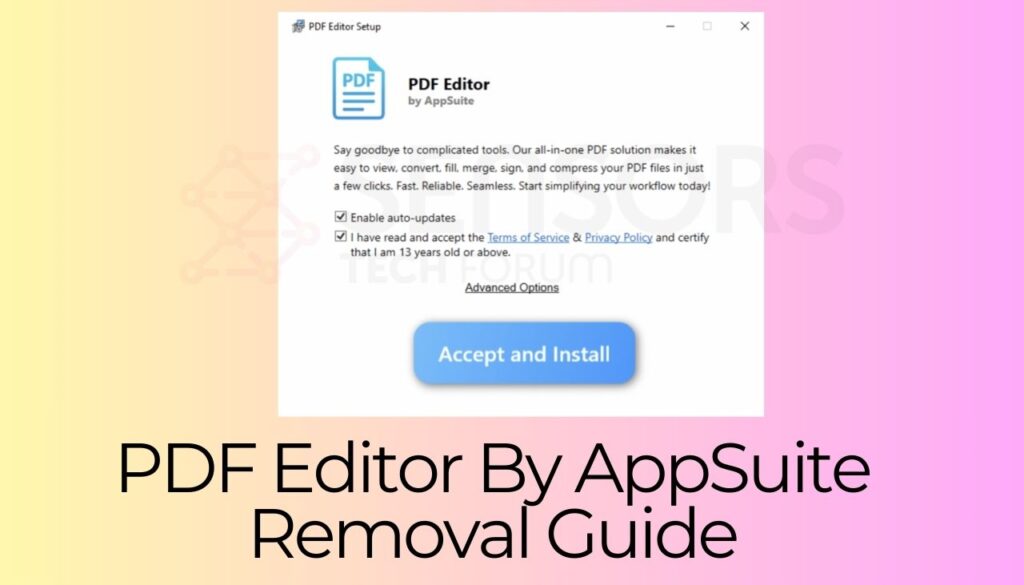 PDF Editor By AppSuite Removal Guide