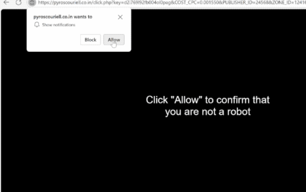 Pyroscouriell.co.in Pop-up Virus Removal