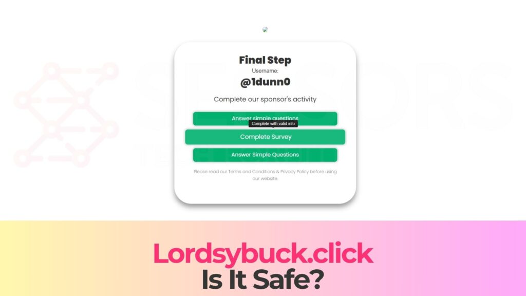 Lordsybuck.click-Virus Roblox-Betrug ist es sicher, Anleitung zur Entfernung lordsybuck.click virus roblox scam is it safe removal guide