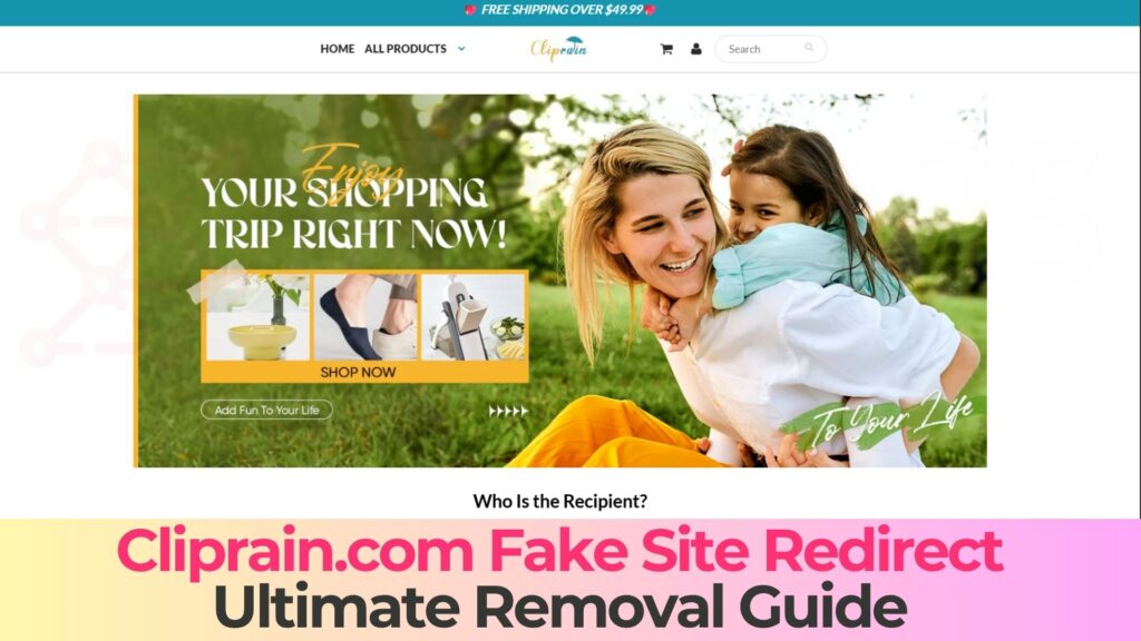 cliprain.com fake website redirect malware removal guide